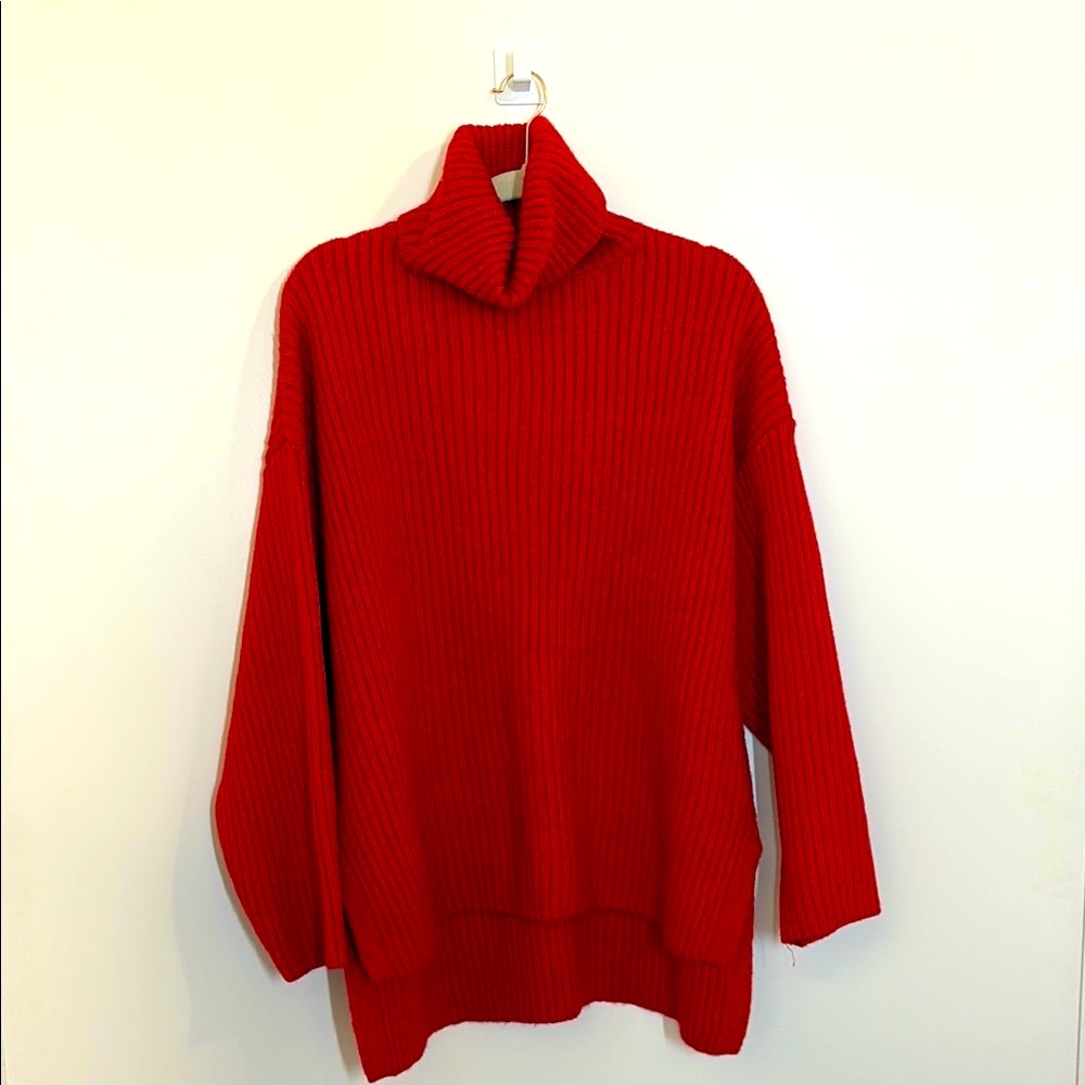 H&M Red Turtleneck Sweater